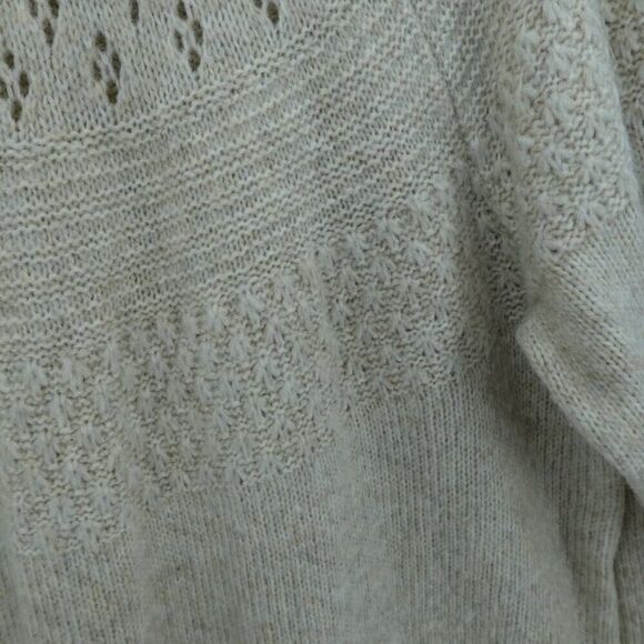 EVRI 1X Beige Knit Sweater Scoop Neck Long Sleeve - Picture 7 of 13